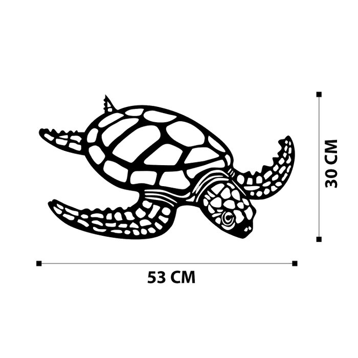 Wallity Caretta Caretta Escultura de Pared de Metal Negro Wallity Caretta Caretta Escultura de Pared de Metal Negro